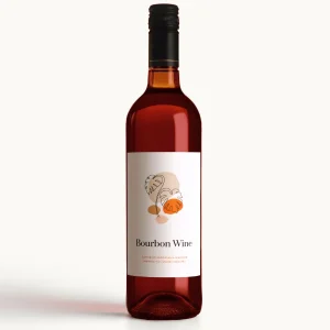 Botella de vino tinto artesanal en envase de vidrio