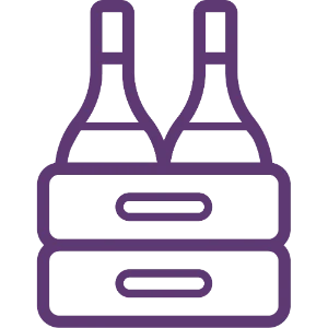 Icono de botellas de vidrio para transformar